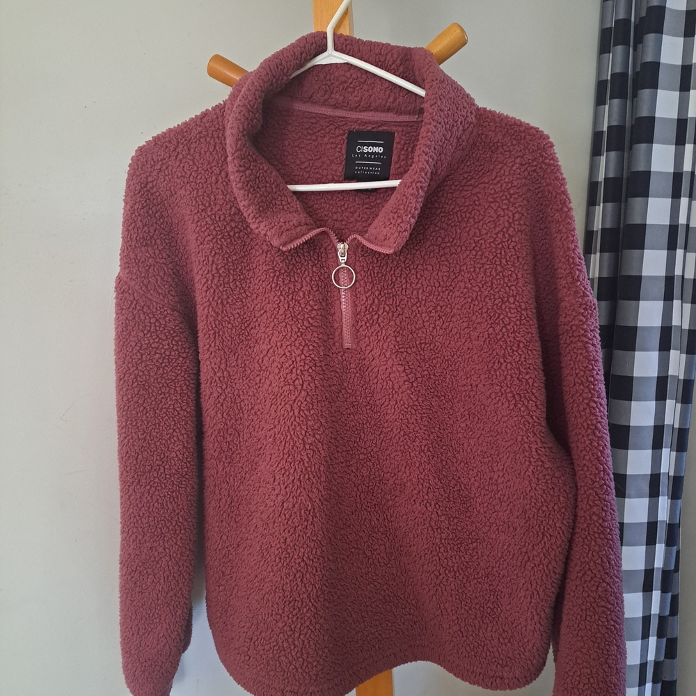 Ci Sono Fleece Quarter-Zip Sweater